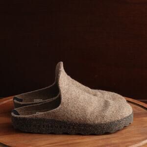 Asportuguesas Come Mules Men SZ EU 45 US 12 Brown Felt Wool Comfort Slip On Shoe